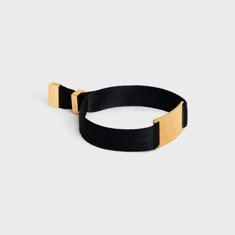 Celine At The Wiltern In Brass With Gold Finish And Polyester Armbanden Goud Zwart | CL-591650