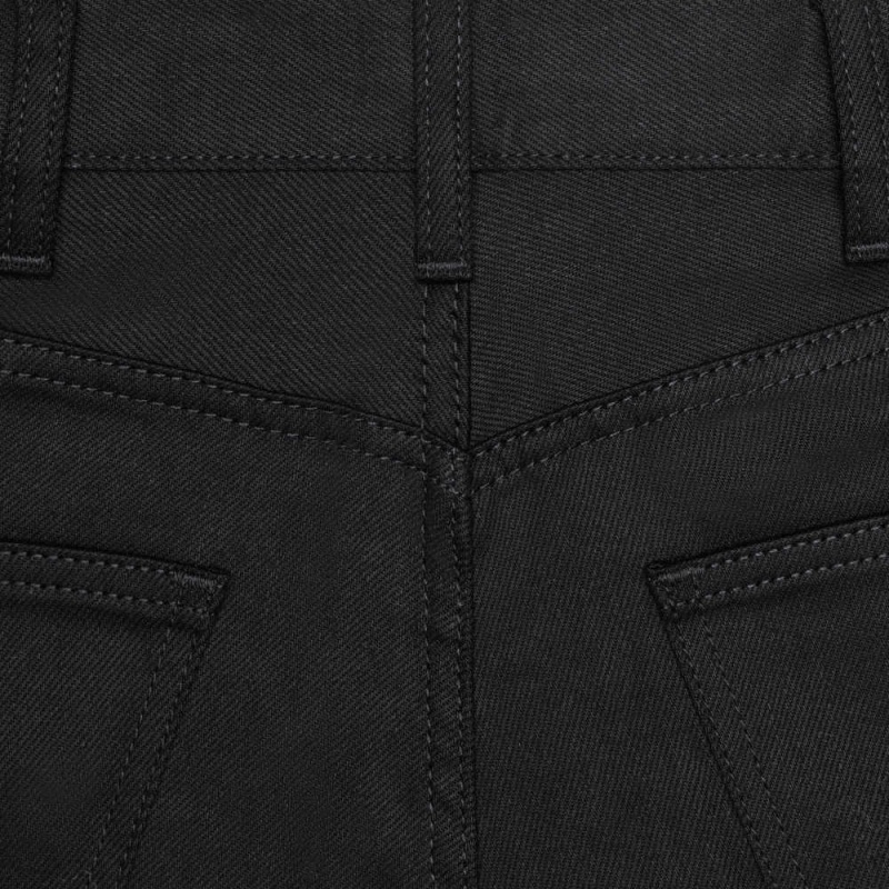 Celine Slim Jeans In Pure Black Wash Denim Broek Zwart | CL-592725