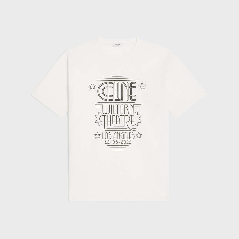 Celine Wiltern In Katoenen Jersey T-shirt Wit Zwart | CL-592121